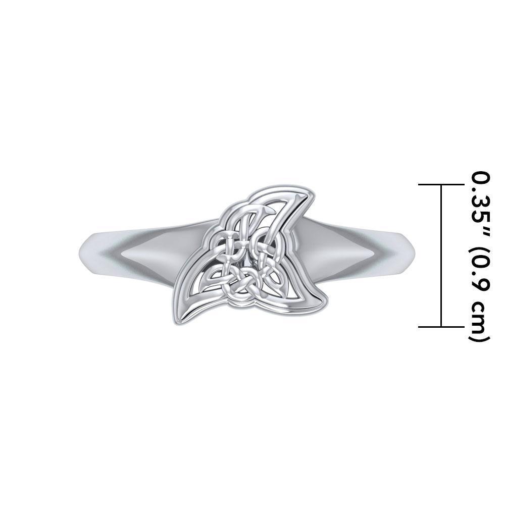 Celtic Shark Fin Silver Ring TRI1763