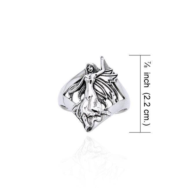 Dance her way to your heart ~ Sterling Silver Jewelry Dancing Fairy Ring TRI522