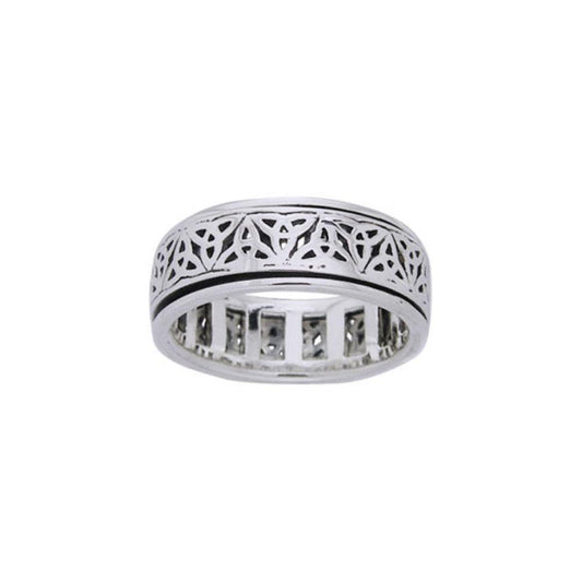 Create your own powerful statement ~ Celtic Triquetra Spinner Ring TRI884