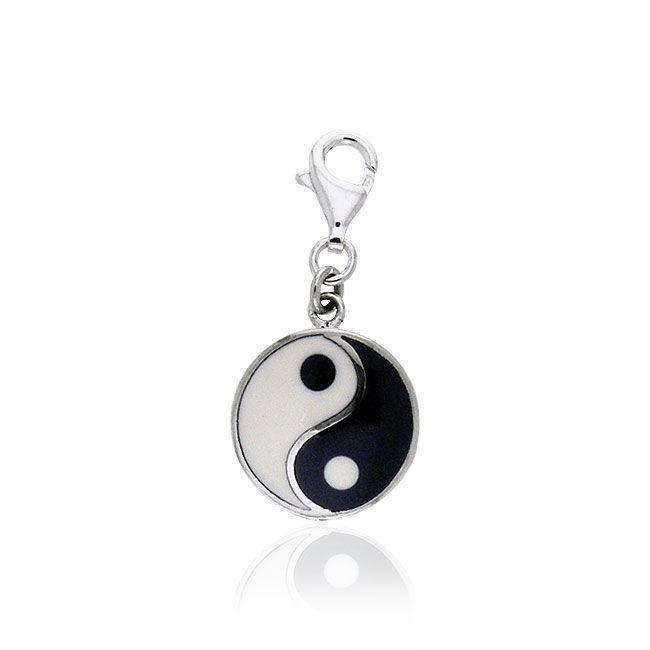 Yin Yang Silver Clip Charm TWC003