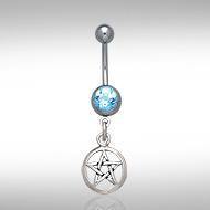 Silver Pentagram Pentacle Body Jewelry BJ029 Body Jewelry