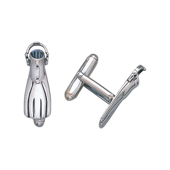 Silver Swim Fin Cufflinks CL021