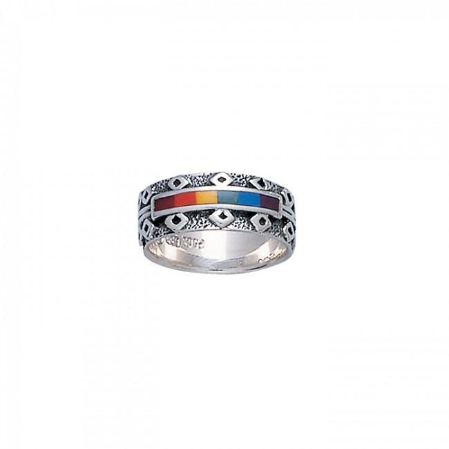 Rainbow Silver Ring JR259 Ring