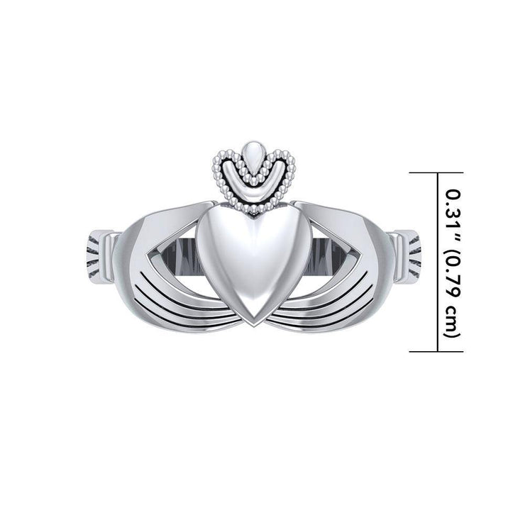 Take my love for a lifetime ~ Celtic Knotwork Irish Claddagh Sterling Silver Ring JR348 Ring