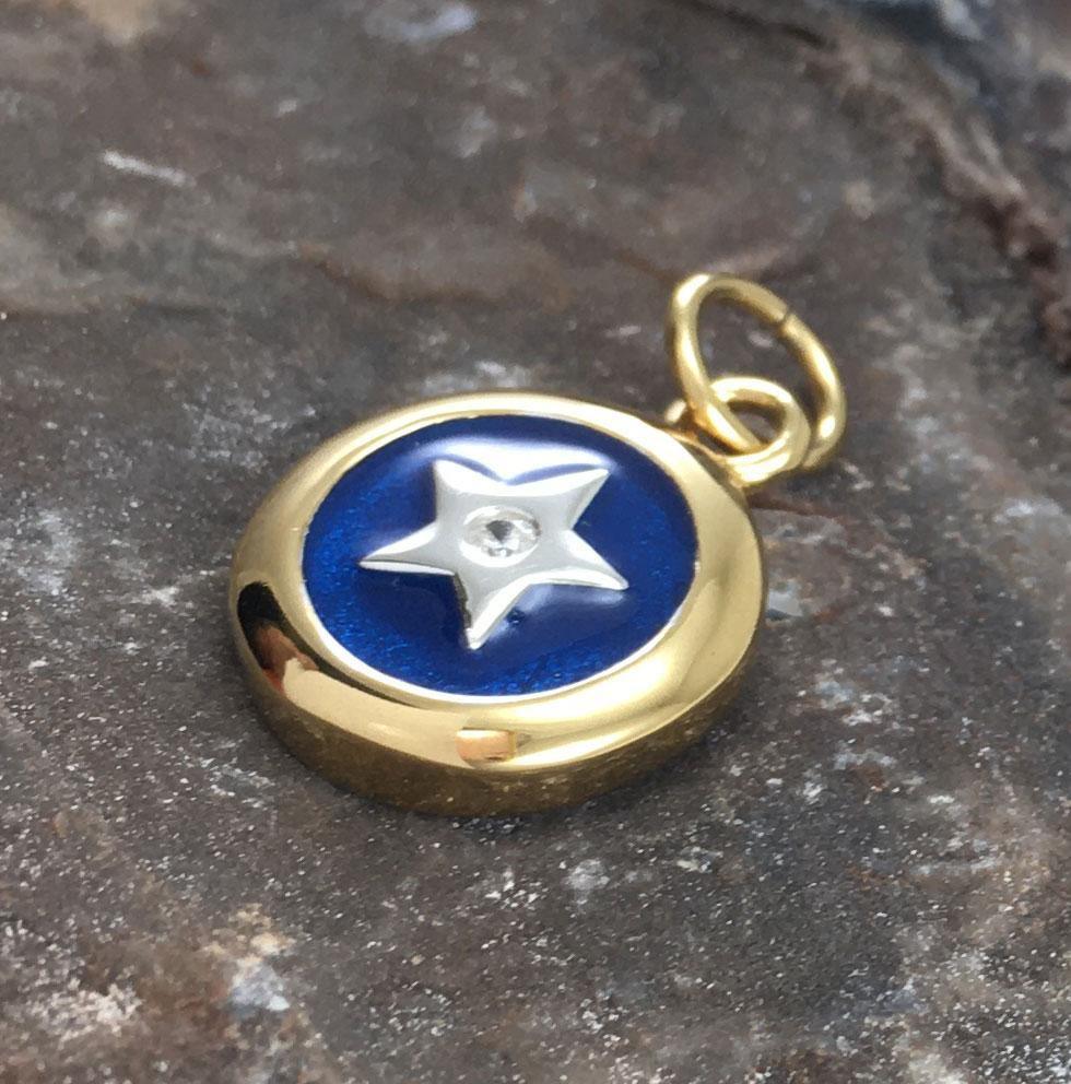 Gold Accented Spiritual Eye Charm MCM252 - Wholesale Jewelry