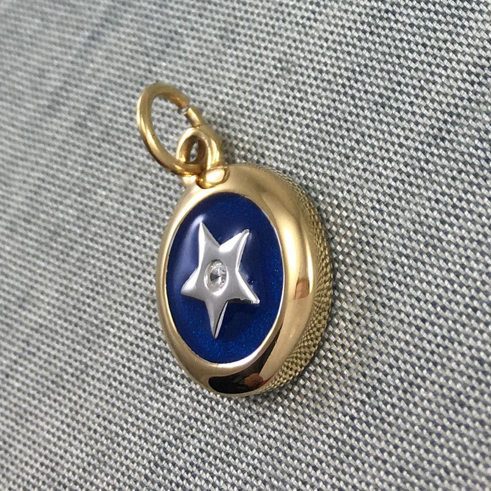 Gold Accented Spiritual Eye Charm MCM252 - Wholesale Jewelry