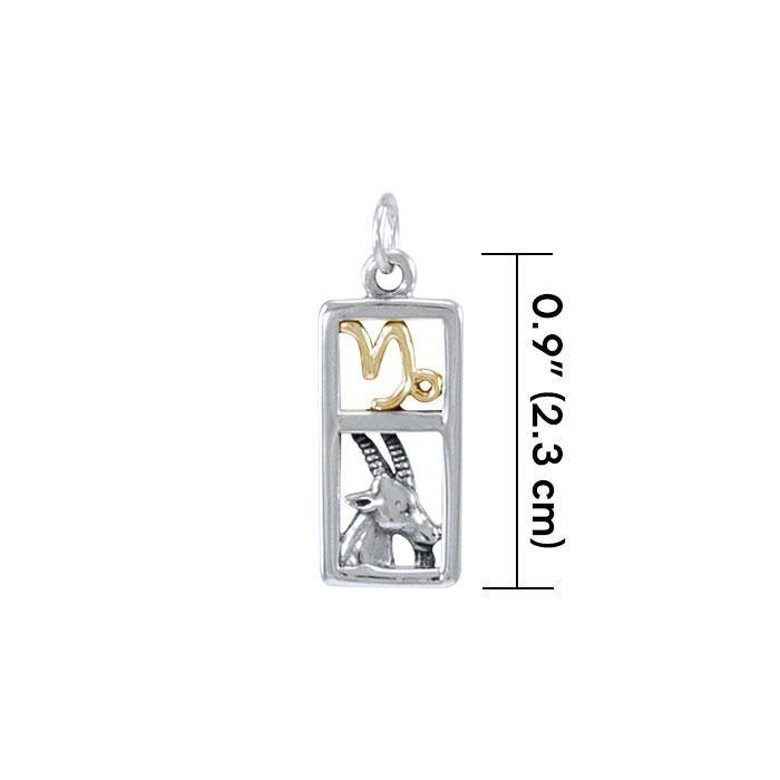 Capricorn Silver and Gold Charm MCM292 Charm