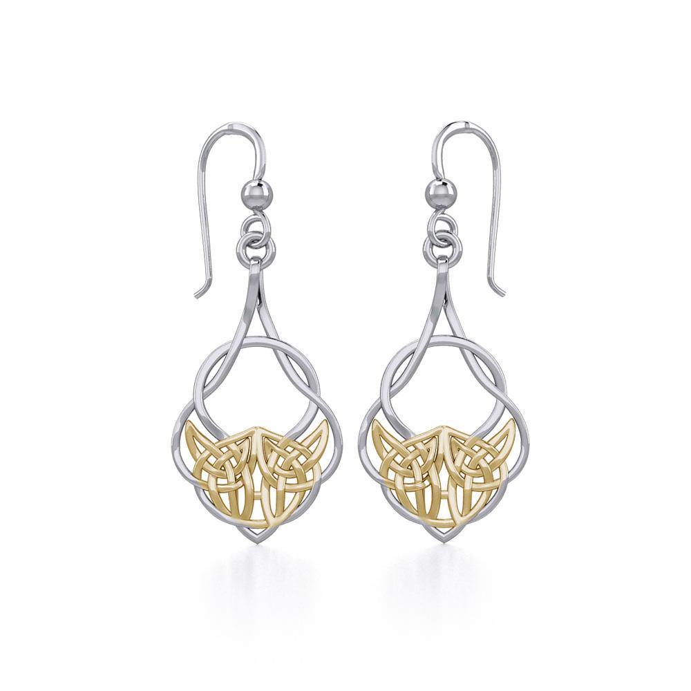 Celtic Knot Silver and Gold Vermeil Earrings MER1901 Earrings