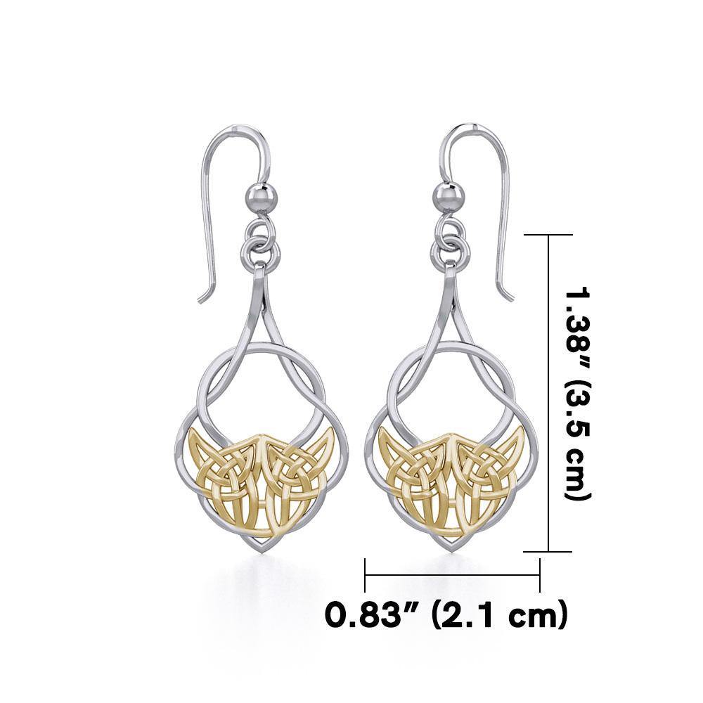Celtic Knot Silver and Gold Vermeil Earrings MER1901 Earrings
