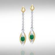 Black Magic Silver & Gold Earrings MER405 Earrings