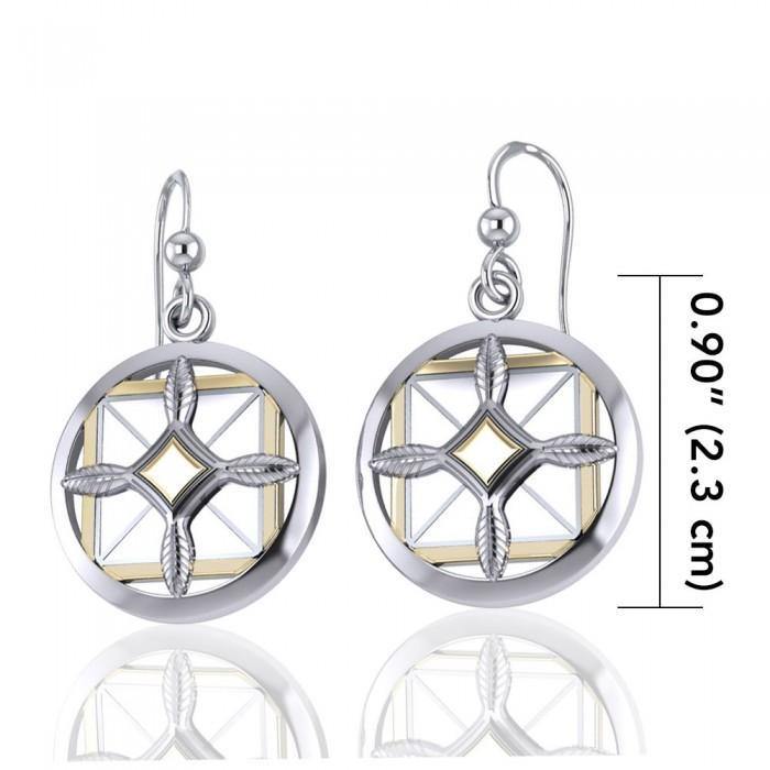 Protection and Growth Silver and Gold Earrings