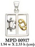 Cancer Zodiac Symbol Silver Pendant MPD917