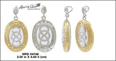 Celtic Infinity Binding Spell Silver and Gold Pendant MPD4746 - peterstone.dropshipping