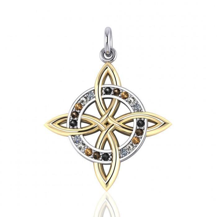 Celtic Four Point Knot with Swarovski Crystal MPD1809