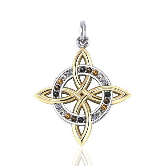 Celtic Four Point Knot with Swarovski Crystal MPD1809