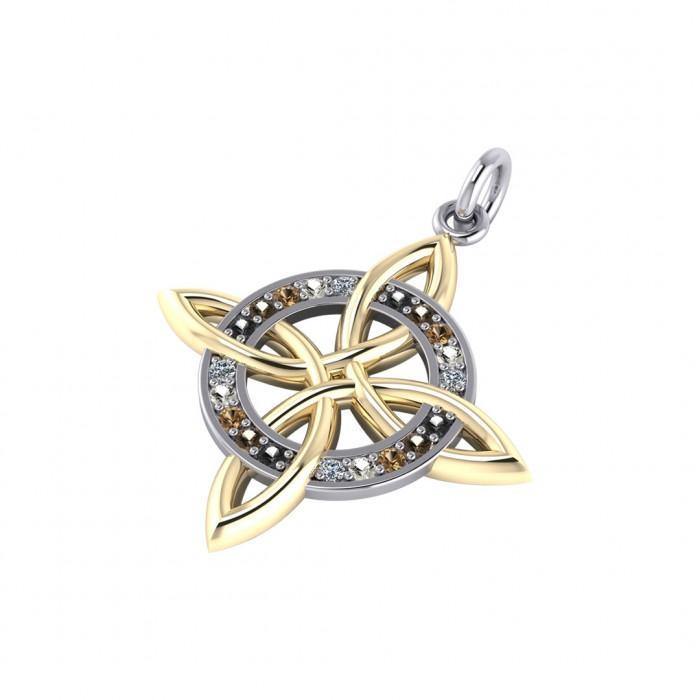 Celtic Four Point Knot with Swarovski Crystal MPD1809