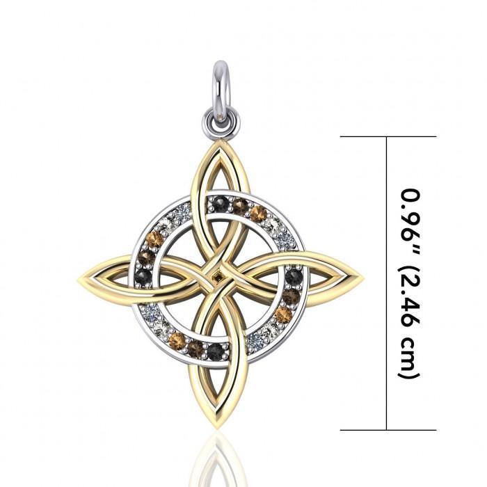 Celtic Four Point Knot with Swarovski Crystal MPD1809