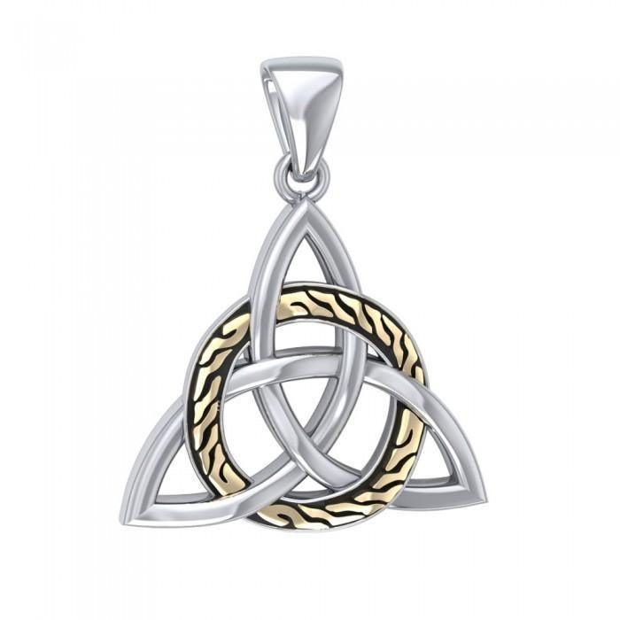 Celtic Trinity with Braid Silver Pendant MPD1813