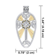 Celtic Knotwork Cross Silver & Gold Pendant MPD1821 Pendant