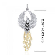 Rising Phoenix Silver and Gold Pendant MPD2915