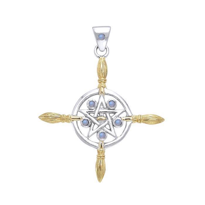 Silver Broomstick Pendant MPD686