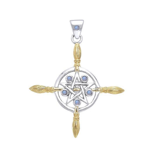 Silver Broomstick Pendant MPD686