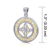 A splendor of elegance within ~ Celtic Knotwork Sterling Silver Pendant Jewelry with Gold accent MPD728 Pendant