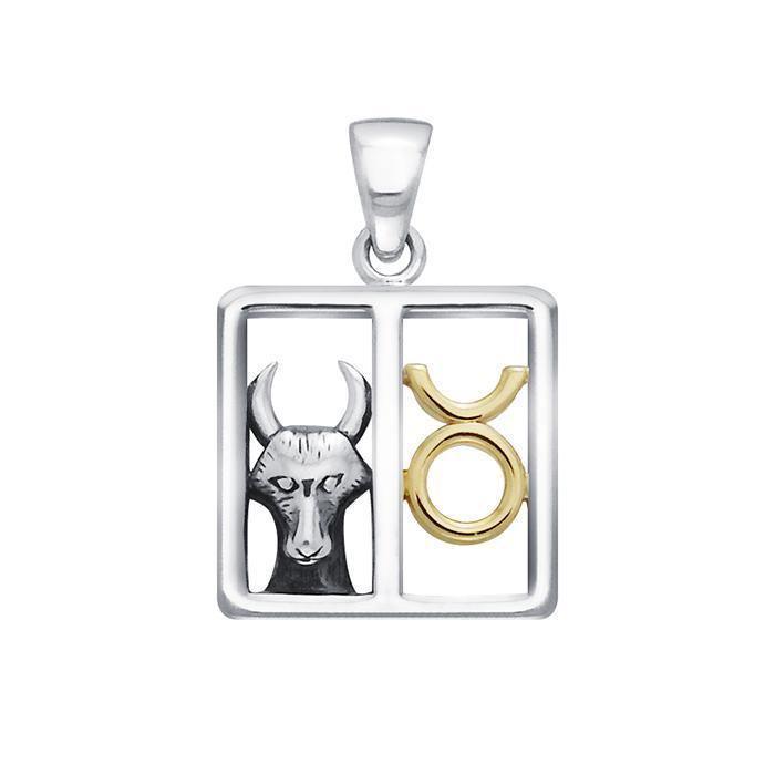 Taurus Zodiac Symbol Silver Pendant MPD915