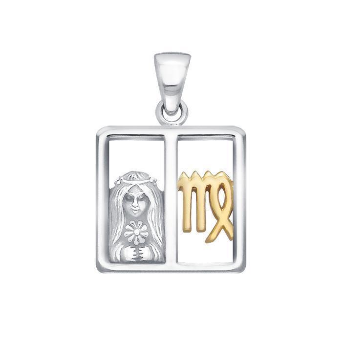 Virgo Zodiac Symbol Silver Pendant MPD919