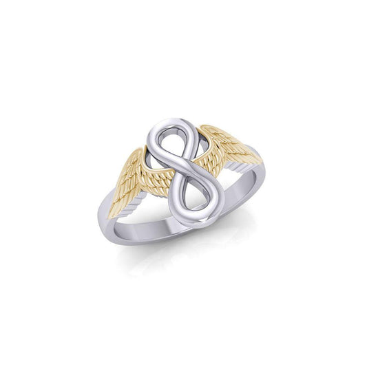 Angel Wings with Infinity Silver and Gold Ring MRI1711 - Peter Stone Wholesale