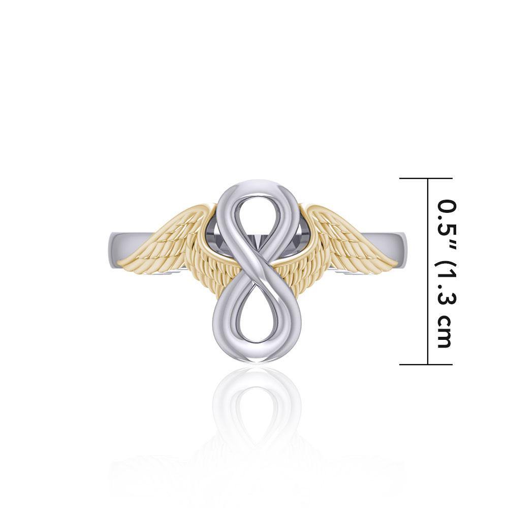 Angel Wings with Infinity Silver and Gold Ring MRI1711 - Peter Stone Wholesale