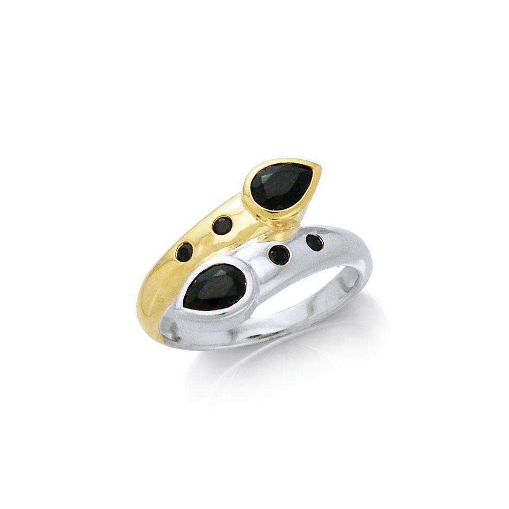 Black Magic Wrap Silver & Gold Ring MRI449 Ring