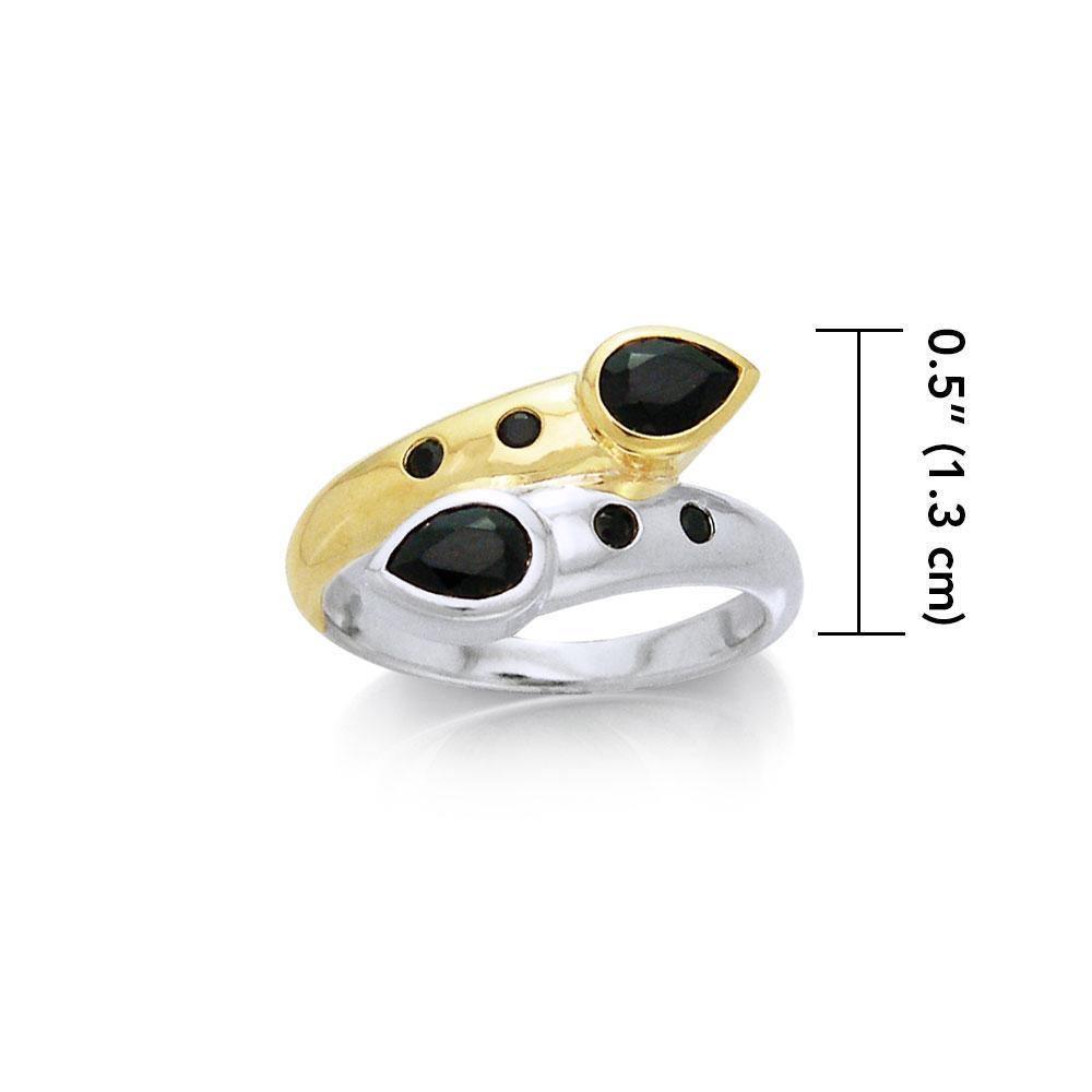 Black Magic Wrap Silver & Gold Ring MRI449 Ring