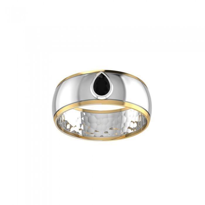 Blaque Teardrop Solitare Ring MRI477