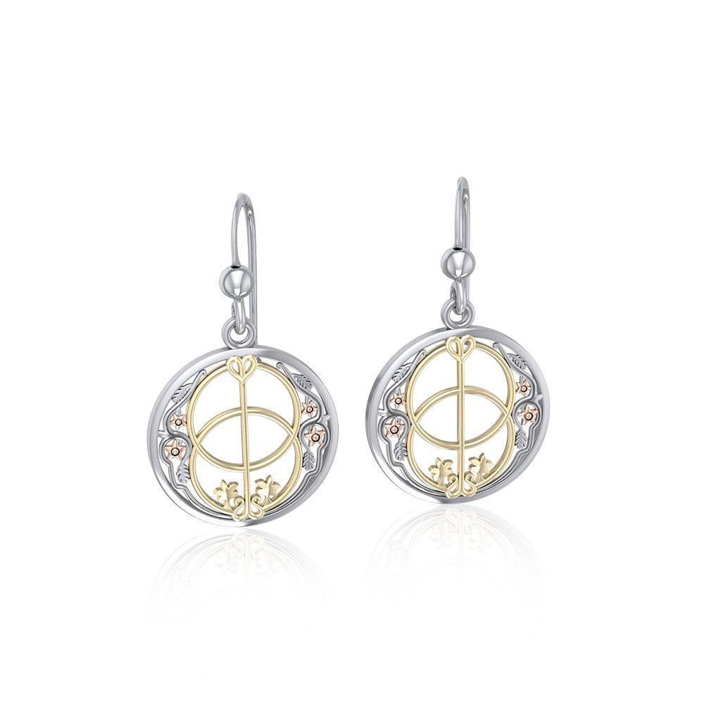 Three Tone Chalice Well Earrings OER052 Earrings