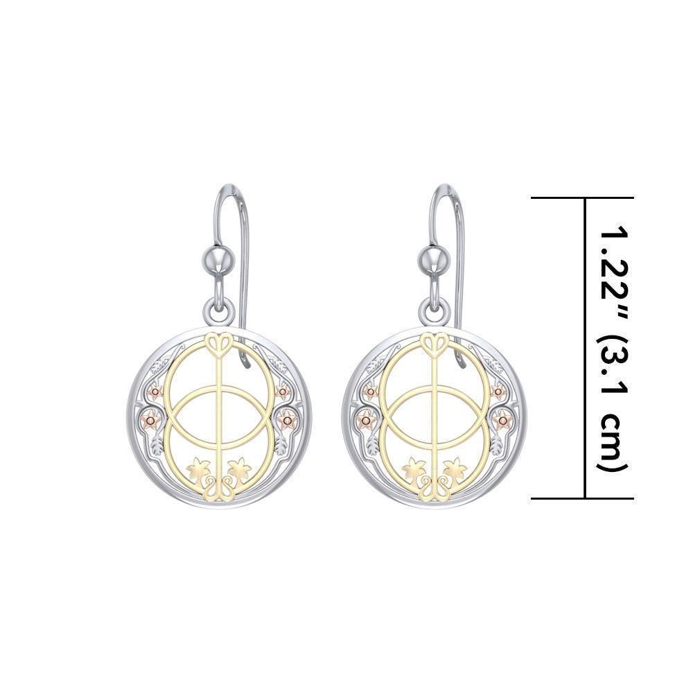 Three Tone Chalice Well Earrings OER052 Earrings