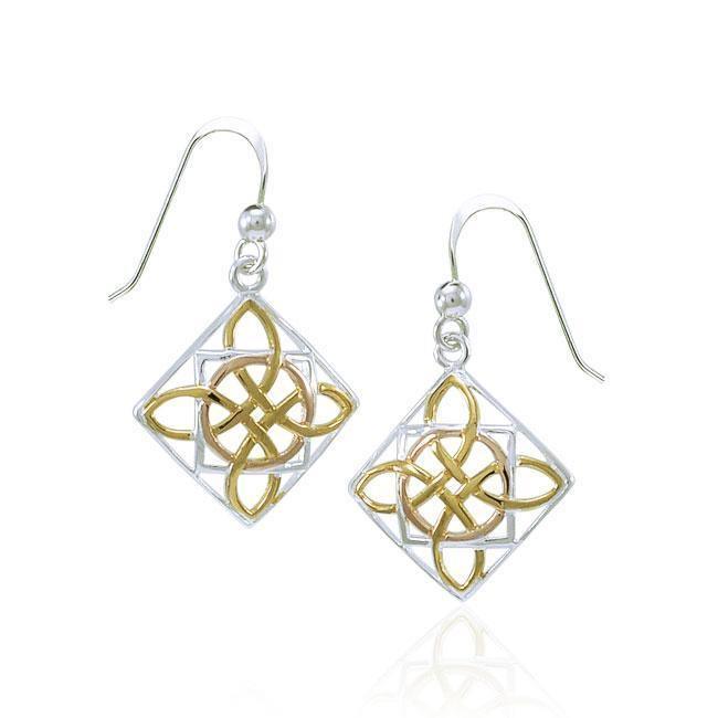 Celtic Knotwork Three Tone Earrings OTE220 Earrings