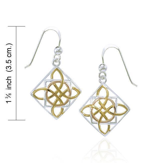 Celtic Knotwork Three Tone Earrings OTE220 Earrings