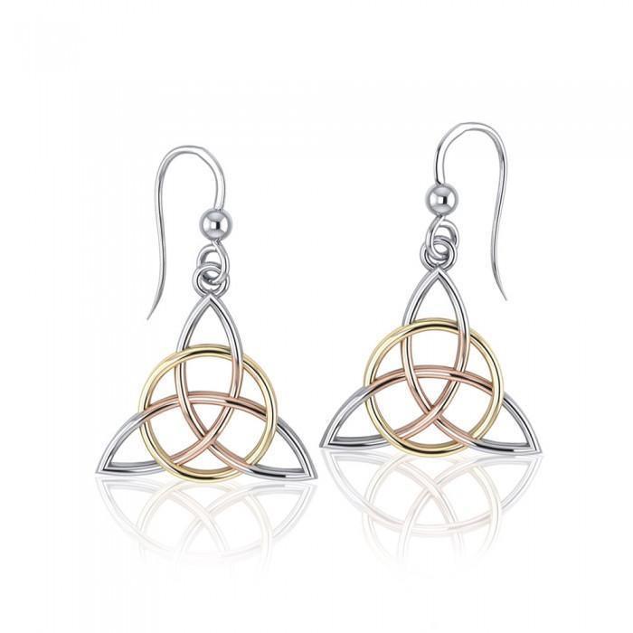 Triquetra Three Tone Earrings OTE2912
