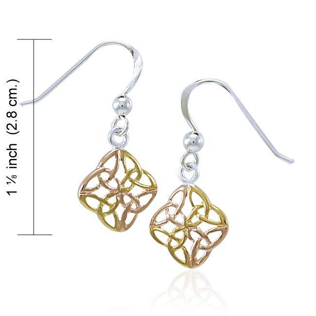 Celtic Knotwork Three Tone Earrings OTE462 Earrings
