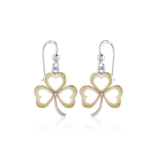Celtic Shamrock Three Tone Earrings OTE868 Earrings