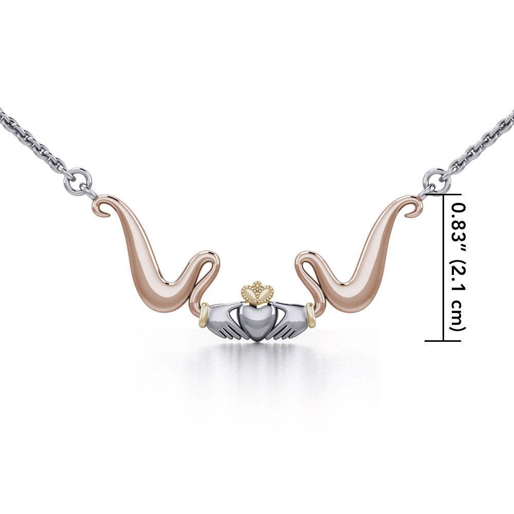 Claddagh Three Tone Necklace OTN057 Necklace