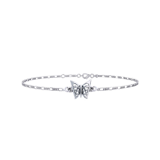 Butterfly Sterling Silver Anklet TAL037