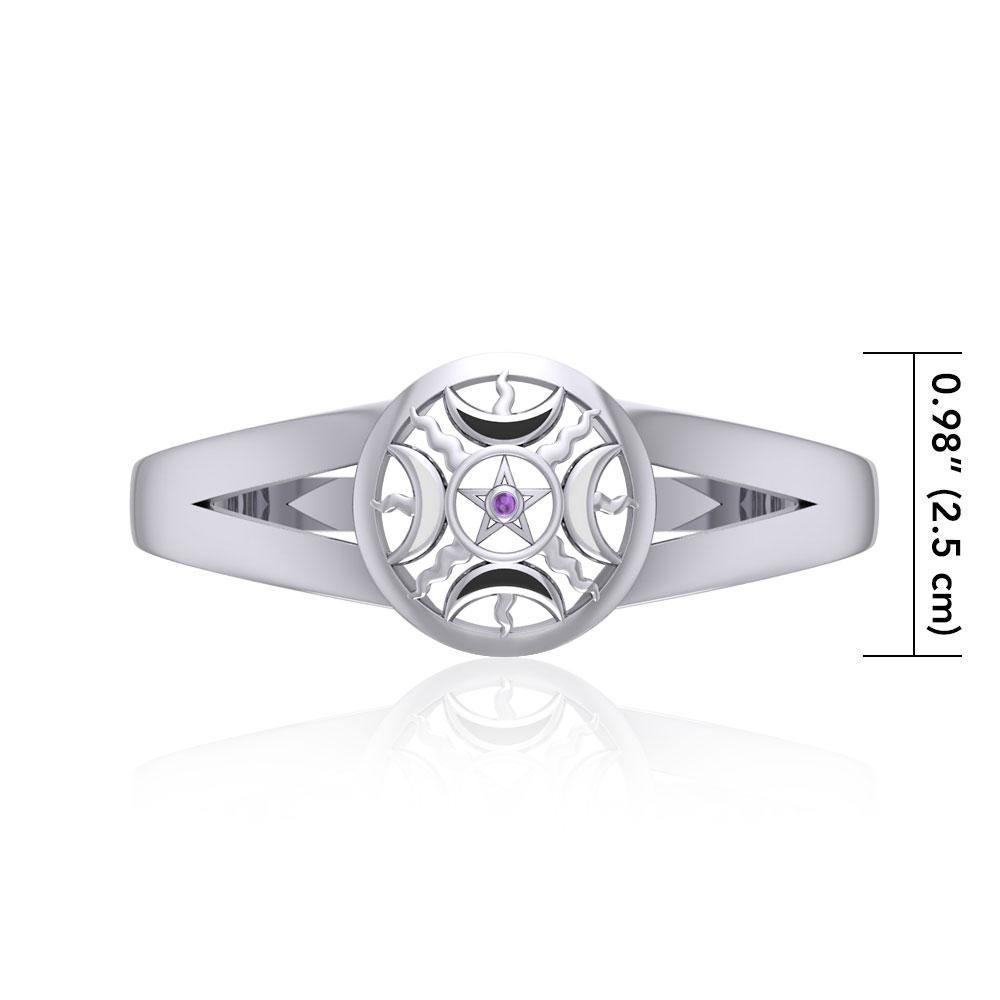 A Leap of Faith Expressed in Fire Moon's Pentacle TBA017 Bangle