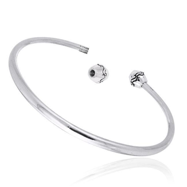 Elegance Sterling Silver Adjustable Bracelet for Bead TBA070 Bangle