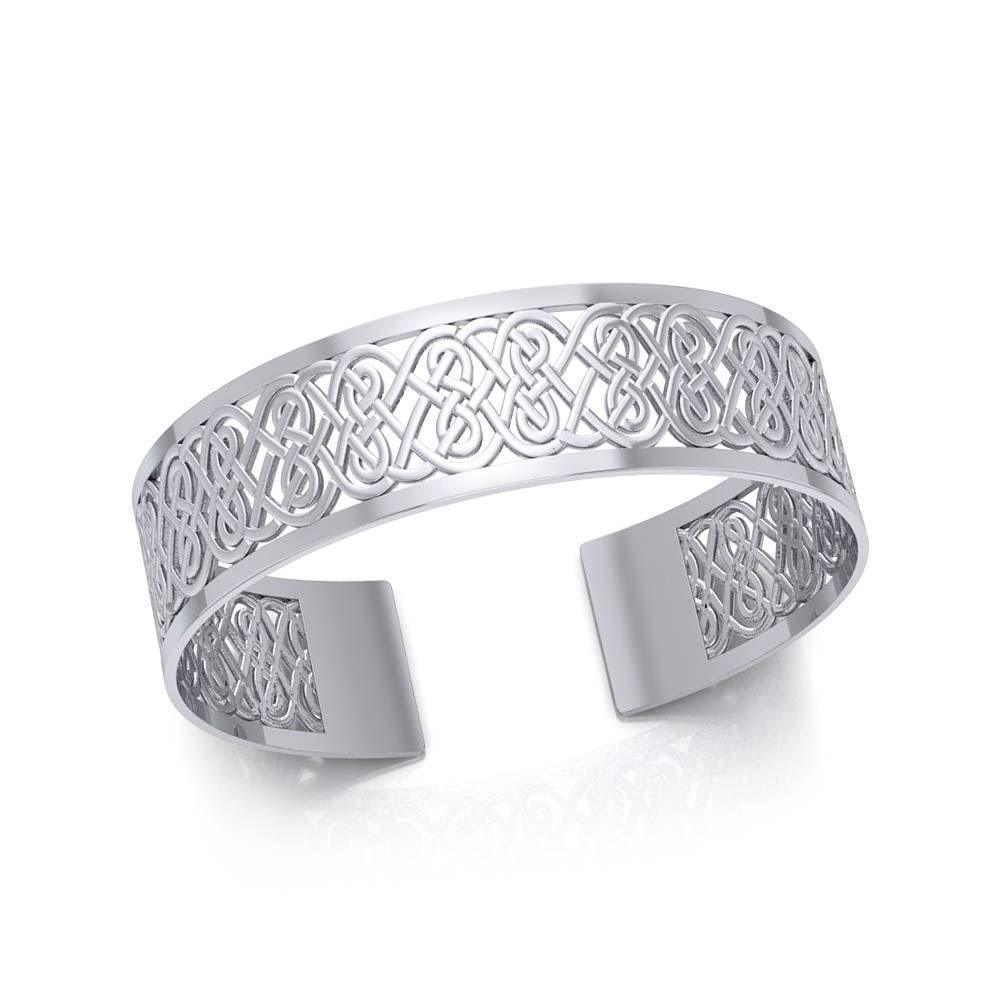 Large Celtic Knot Sterling Silver Cuff TBA210 Bangle