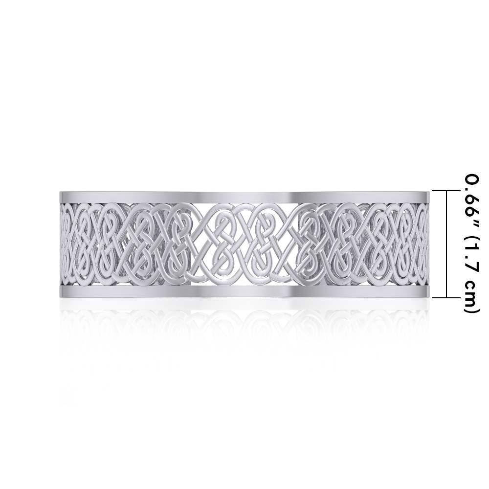 Large Celtic Knot Sterling Silver Cuff TBA210 Bangle