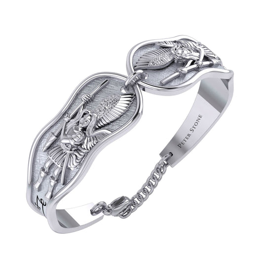 Archangel Michael Sterling Silver Cuff Bracelet TBA284