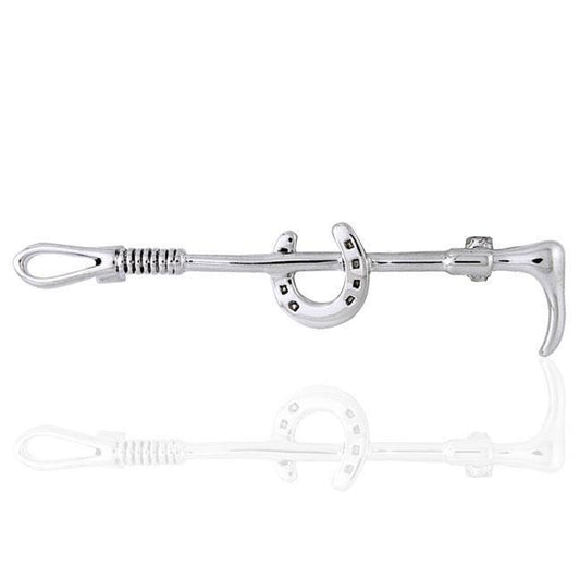 Horseshoe Riding Crop Brooch TBC078 Brooch
