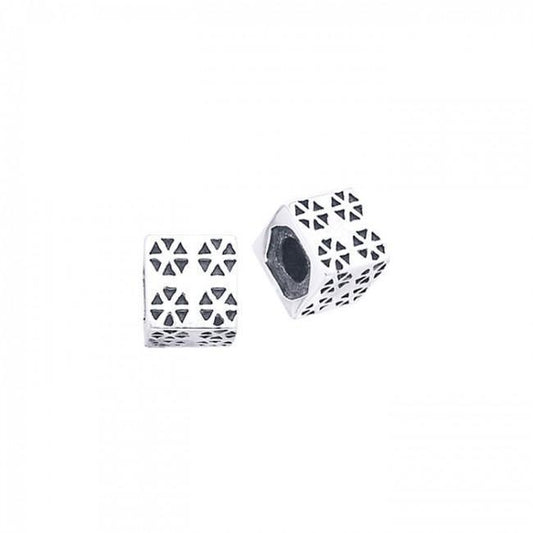 Square Filligree Silver Bead TBD001